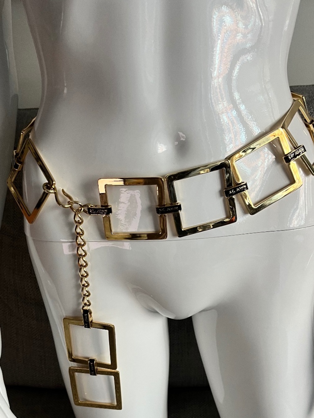 St. John Vintage Square Metal Toned Belt